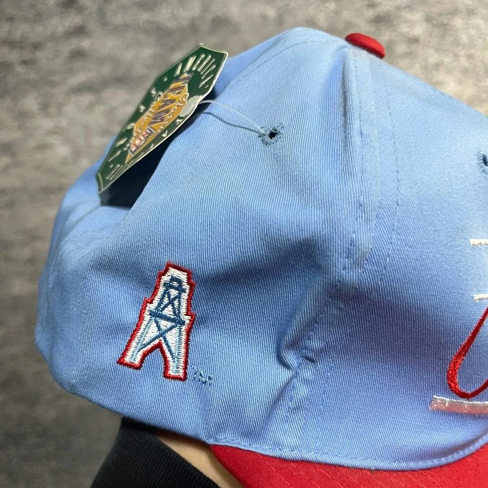 NWT Vintage Houston Oilers Snapback Hat Annco NFL Embroidered 90s Adjustable - Picture 3 of 7